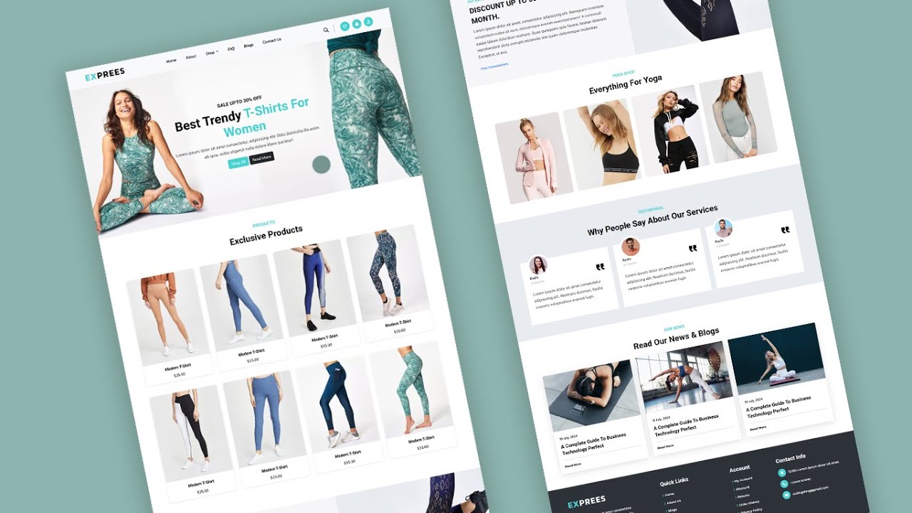 Build A Responsive Yoga Website Design Using HTML, CSS & JavaScript | Full Tutorial for Beginners