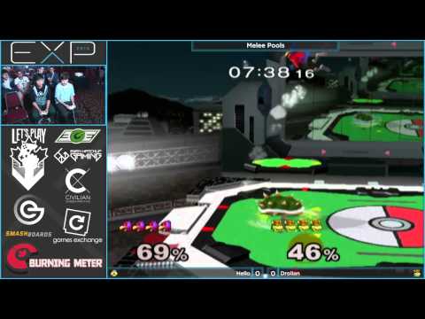 EXP 2015 - Hello (Sheik, Falco) vs Drolian (Falco, Bowser) - Melee Singles R1 Pools