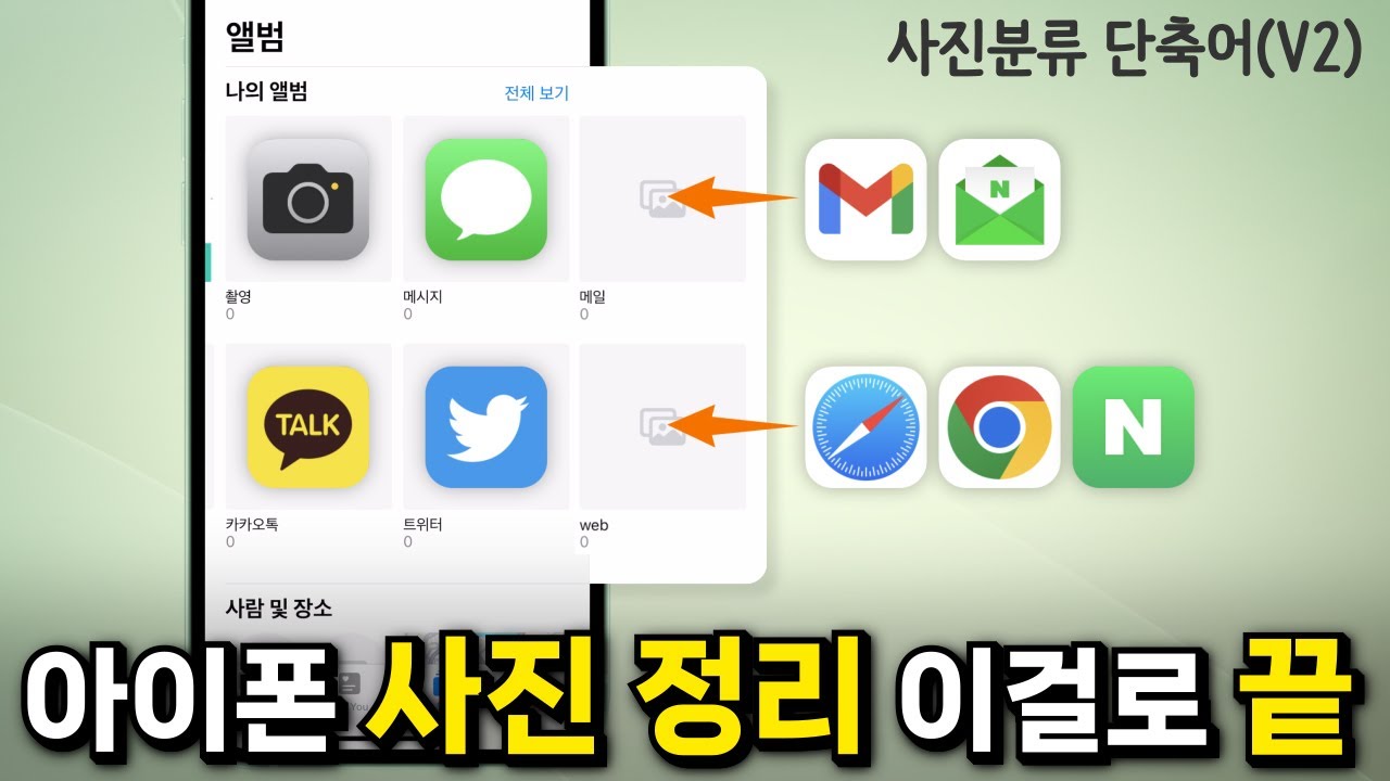 아이폰 사진정리 이걸로 끝! / 자동 사진분류 단축어(V2) @TechNote