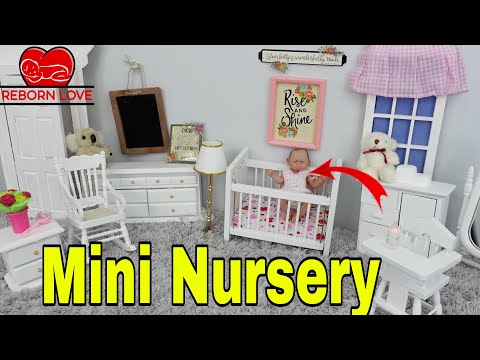 Mini Reborn Nursery Tour of Mini Silicone Reborn baby doll Nursery