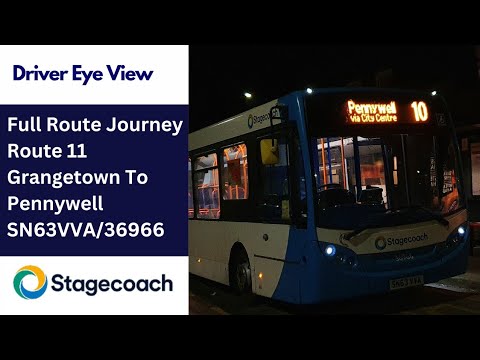 DEV: FULL ROUTE JOURNEY | Stagecoach NE Bus Route 11 - Grangetown To Pennywell | SN63VVA/36966