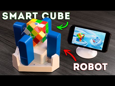 POV trying the smart Rubik’s cube first time Robot solve it