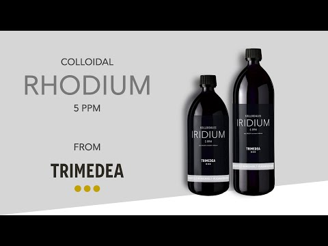 Colloidal Rhodium 5ppm produced with 10.000 Volt in High-Voltage-Plasma process. No Electrolysis!