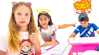 Nastya dan Eva berperilaku baik di sekolah - Serial video untuk anak-anak