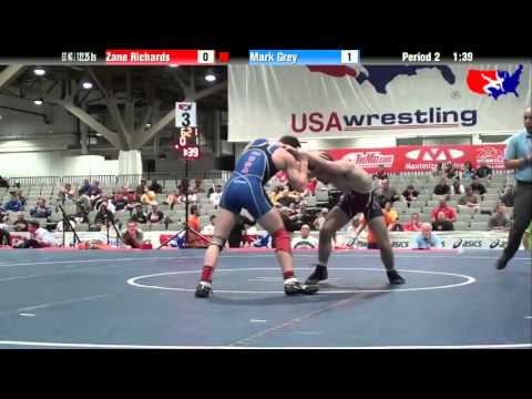 Zane Richards vs. Mark Grey at 2013 Junior Nationals - FILA - FS