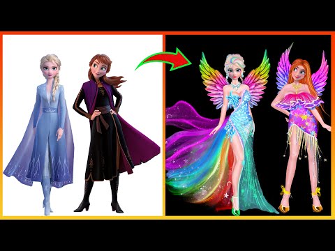 Elsa Anna Frozen Glow Up My Little Pony: Rainbow Dash, Pinkie Pie | Cartoon World