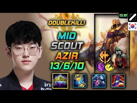 Azir Mid Build Scout Crown of the Shattered Queen Conqueror - LOL KR GrandMaster Patch 13.18