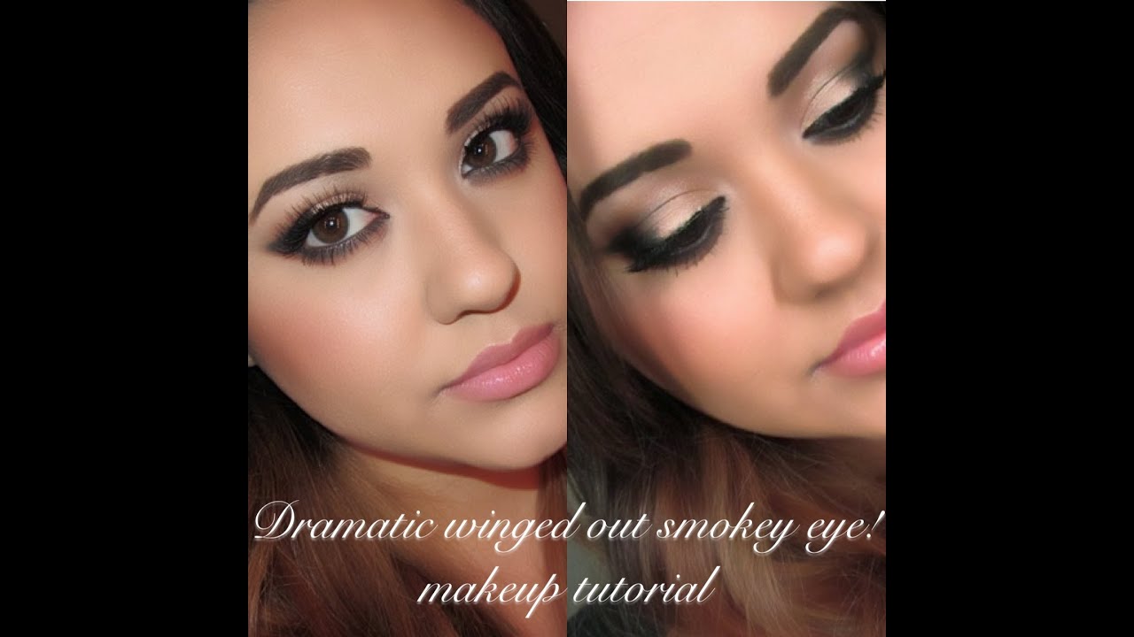 Dramatic Winged Out Smokey Eye Makeup Tutorial! BLOOPERS!!!