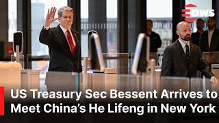 FULL: U.S. Treasury Sec. Bessent Arrives to Meet China’s He Lifeng Ahead of Trump-Xi Summit | AC1E