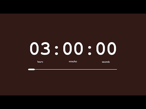 ⏰ 3 Hour Timer / Coconut Brown Screen 🥥  / Countdown