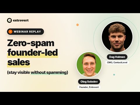 Zero-spam founder-led sales: staying visible without cold blasts
