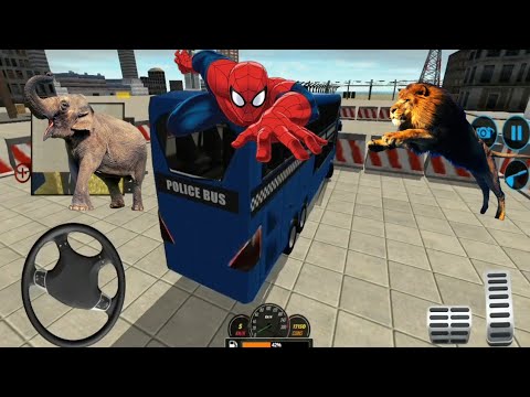 US Police Uphill Bus Driving Simulator 3D - Mountain Bus Gadi Game - Android Gameplay #74