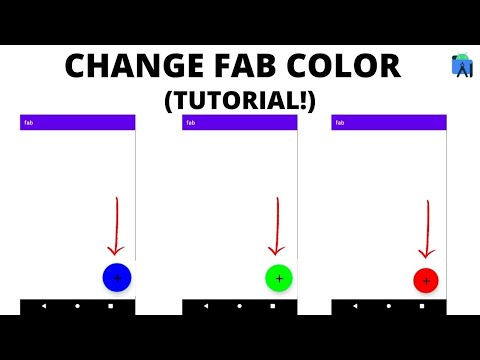 Android floating action button how to change color (tutorial)