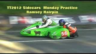 preview picture of video 'IOM TT 2012 Sidecar Practice Monday Ramsey Hairpin'