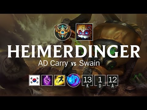 Heimerdinger ADC vs Swain - KR Challenger Patch 8.12