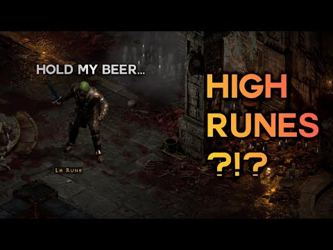 INSANE HIGHRUNE LUCK, Find Item Barb is BROKEN! Or What Got Me ENIGMA on LADDER! 300 Travincal Runs