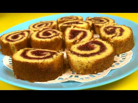 Swiss Rolls Cake Without oven / Swiss Jam Rolls
