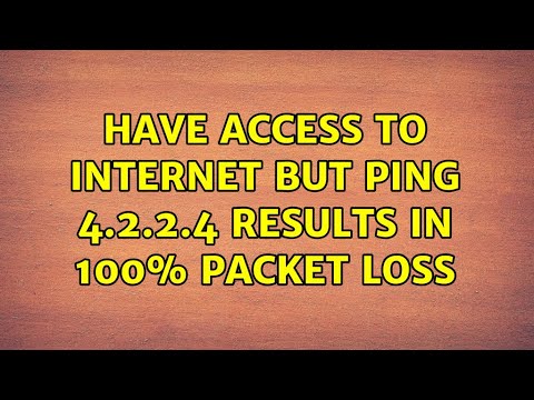 Have access to internet but ping 4.2.2.4 results in 100% packet loss