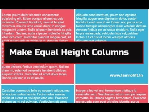 Make Equal Height Columns – jColumn jQuery Plugin - DEMO
