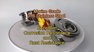 Ideal Stainless Steel Marine Boat Hatch Latches Turning Lock Lift Handle