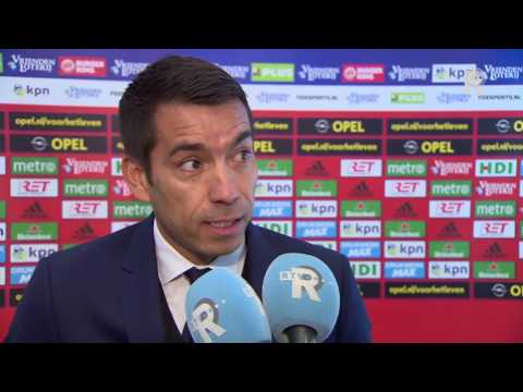 Giovanni van Bronckhorst na afloop van Feyenoord - FC Utrecht