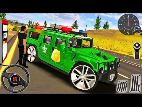 Police Drift Car Driving Simulator - Green Luxury Hummer Police Drive - Android GamePlay #2