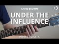 Under The Influence - Chris Brown (Karaoke Acoustic Guitar) Higher Key