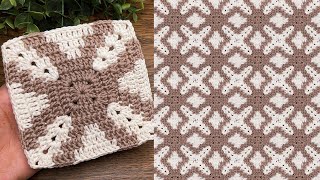 Easy&unique crochet square pattern ,very easy for beginners 