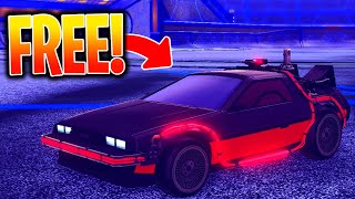 How To Get DELOREAN TIME MACHINE For FREE IN ROCKET LEAGUE!