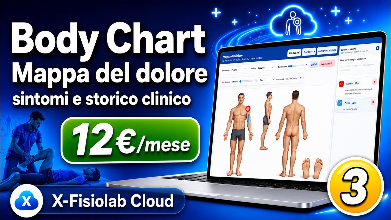 Body Chart Fisioterapica e Mappa del Dolore X-Fisiolab Cloud