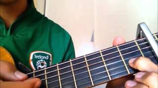 titanium intro tutorial by david guetta on classical guitar (with tabs)