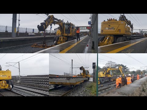 Irish Rail Engineering Works Blackrock DART Station (Part 2 Sleeper relaying) 17/4/2022.