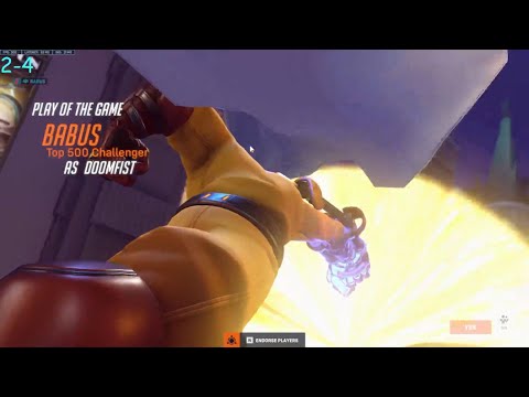 Overwatch 2 Doomfist God Dannedd Tryhard Top 500 Doomfist Gameplay