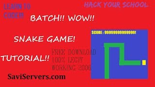 (SNAKE GAME) Making your first game in BATCH