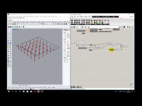 parametric column grid grasshopper колонны к неровной поверхности в grasshopper
