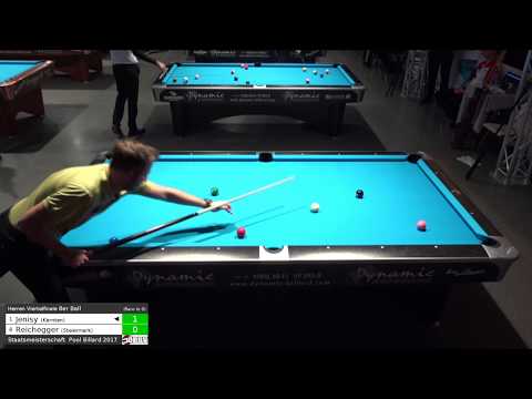 ÖSTM Pool Billard 2017 - 8er Ball - Viertelfinale Herren - Jürgen Jenisy gg. Raoul Reichegger