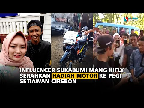 Influencer Sukabumi Mang Kifly Serahkan Hadiah Motor Ke Pegi Setiawan Cirebon