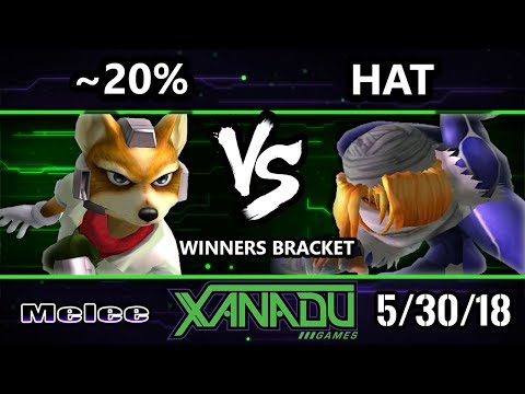 S@X 252 SSBM - ~20% (Fox) Vs. hat (Sheik) - Smash Melee Winners Bracket