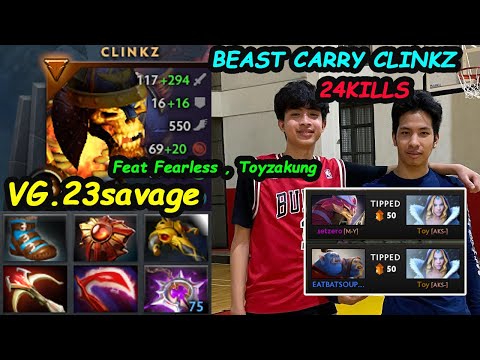VG 23savage [Clinkz] Beast Carry EPICGAME INSANE DAMAGE Feat Fearless Toy Dota 2 Pro Gameplay