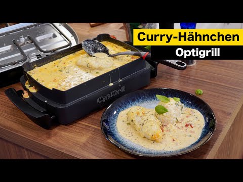 Curry-Hähnchen im OptiGrill in der Backschale