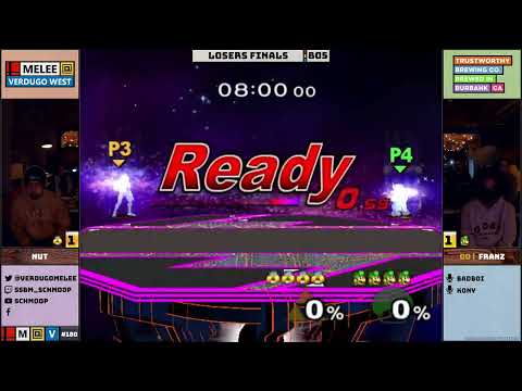Franz (Dr Mario) vs Nut (Sheik) - Melee @ Verdugo West #180 Losers Finals