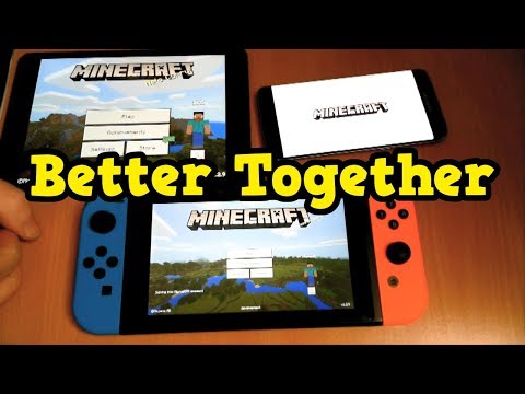 Minecraft Switch - Better Together Gameplay (5 Platforms At Once)