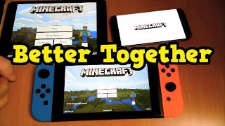 Minecraft Switch - Better Together Gameplay (5 Platforms At Once)