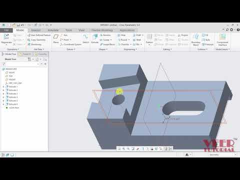 Creo Parametric 4.0 | (Pro/E) | 3D Modelling course | Pan and Zoom Using Mouse