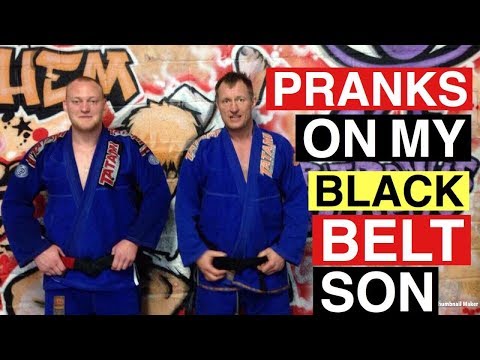 Pranks on my Black Belt son!