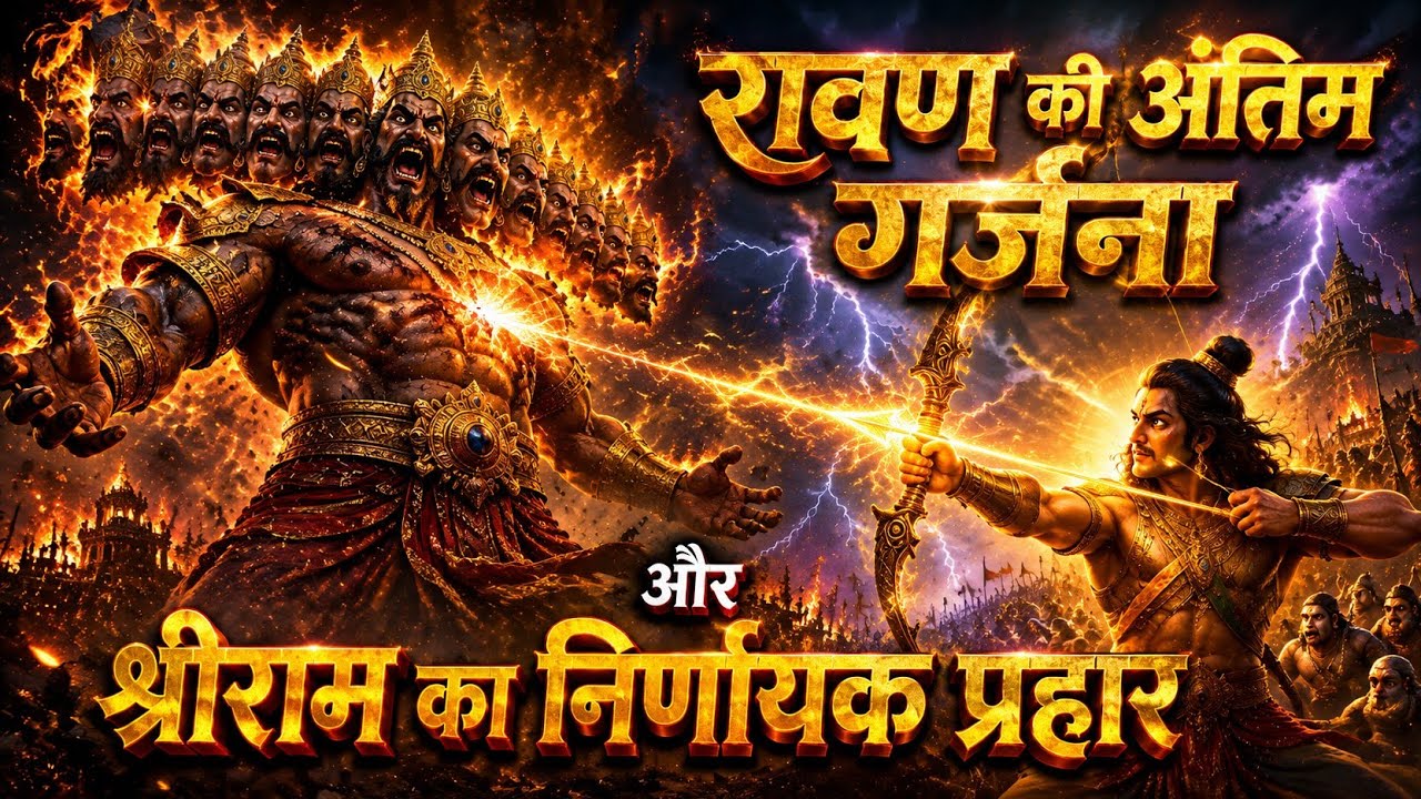 रावण की अंतिम गर्जना और श्रीराम का निर्णायक प्रहार #ramayan #ram #viralvideo #trending