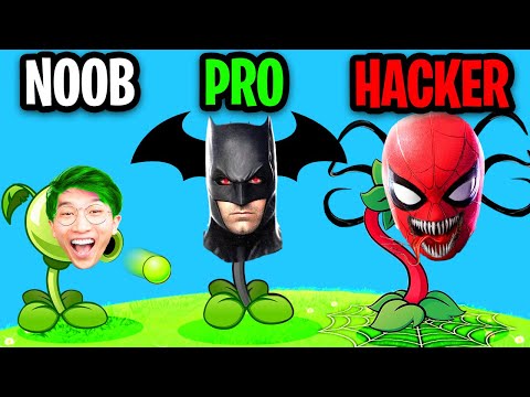 NOOB vs PRO vs HACKER In PLANTS vs ZOMBIES HEROES! (MAX LEVEL GAMEPLAY!?)