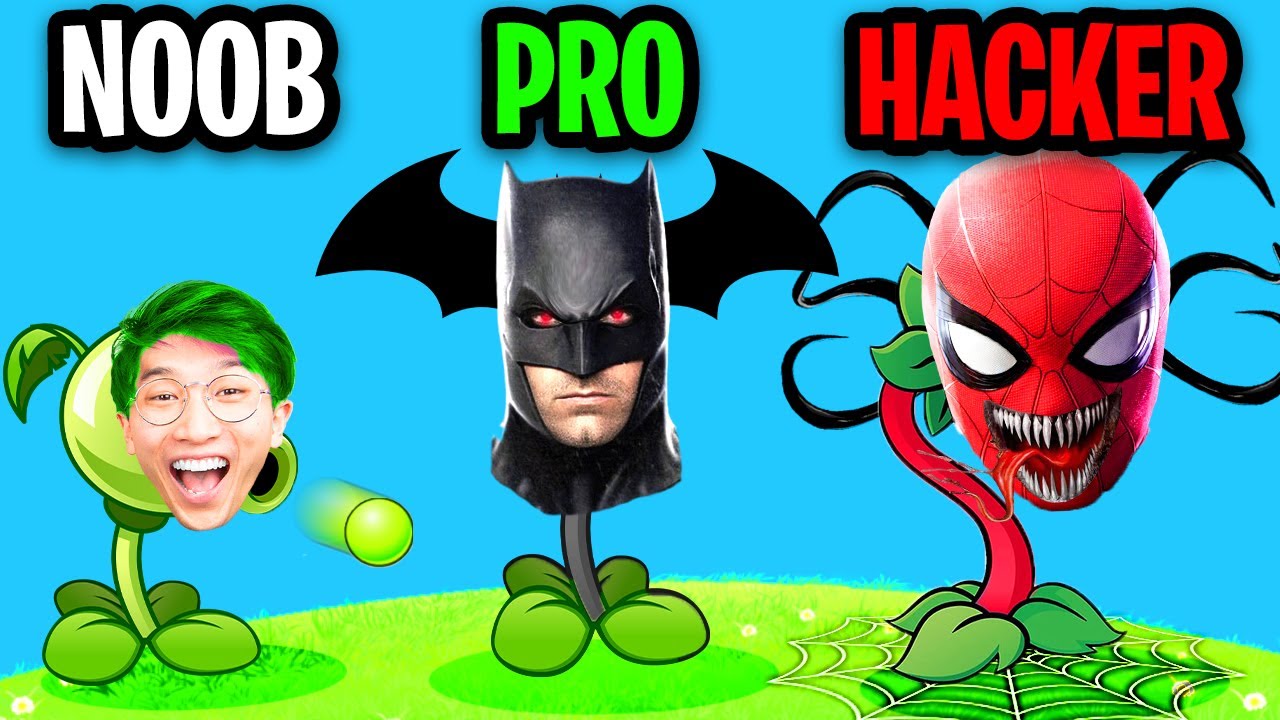 NOOB vs PRO vs HACKER In PLANTS vs ZOMBIES HEROES! (MAX LEVEL GAMEPLAY!?)