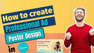 Professional sale ad poster design in canva#shorts