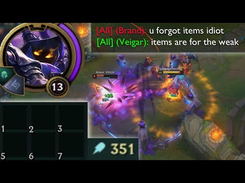 Veigar but he has 0 items and can still one shot you
